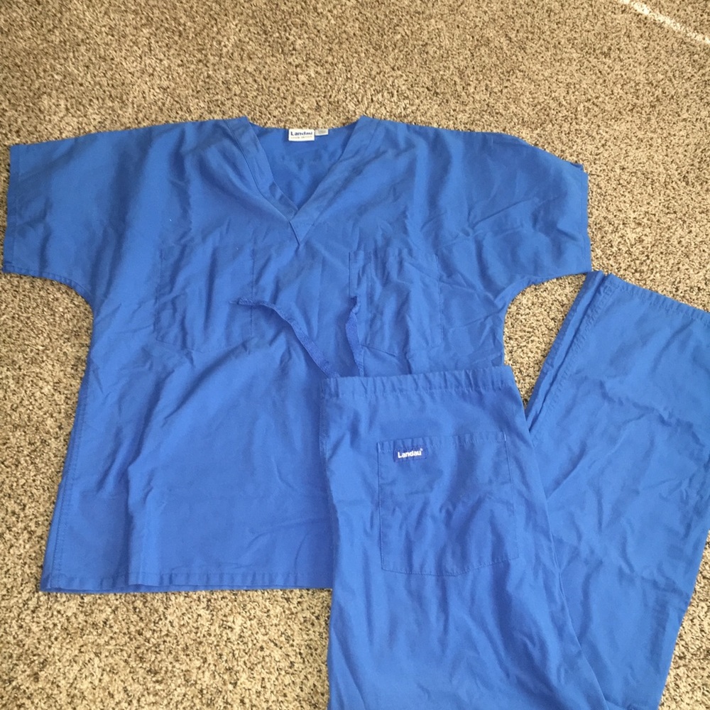 Landau Royal Blue Scrubs Unisex Medium